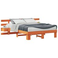 Рамка за легло Кафяво 160 x 200 cm Солидно борово дърво