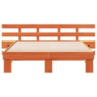 Рамка за легло Кафяво 160 x 200 cm Солидно борово дърво