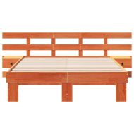 Рамка за легло Кафяво 140 x 190 cm Солидно борово дърво