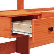 Рамка за легло Кафяво 135 x 190 cm Солидно борово дърво