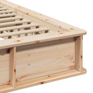 Рамка за легло Кафяво 180 x 200 cm Солидно борово дърво