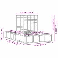 Рамка за легло Кафяво 120 x 200 cm Солидно борово дърво