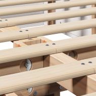 Рамка за легло Бяло 120 x 200 cm Солидно борово дърво