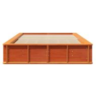 Рамка за легло Кафяво с восъчно покритие 120 x 200 cm