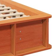 Рамка за легло Кафяво с восъчно покритие 120 x 200 cm