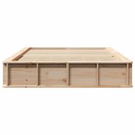 Рамка за легло Кафяво 140 x 190 cm Солидно борово дърво