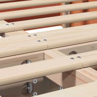 Рамка за легло Кафяво с восъчно покритие 140 x 190 cm