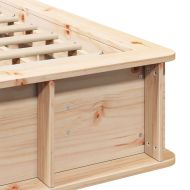 Рамка за легло Кафяво 135 x 190 cm Солидно борово дърво