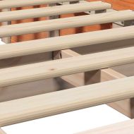 Рамка за легло Кафяво с восъчно покритие 100 x 200 cm