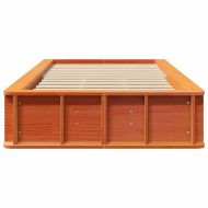 Рамка за легло Кафяво с восъчно покритие 90 x 200 cm