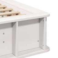 Рамка за легло Бяло 80 x 200 cm Солидно борово дърво