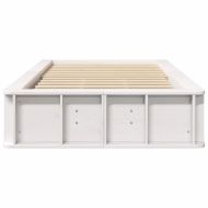 Рамка за легло Бяло 210 x 118 x 30 см Солидно борово дърво