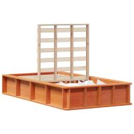 Рамка за легло Кафяво с восъчно покритие 90 x 190 cm