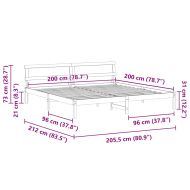 Рамка за легло с таблото Кафяво с восъчно покритие 200 x 200 cm