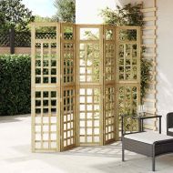 Параван за уединение 5 pcs Кафяво 200 x 180 cm