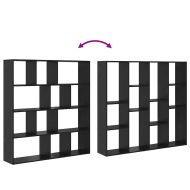 Шкаф за книги Черен дъб 132 x 29 x 141.5 см Инженерно дърво