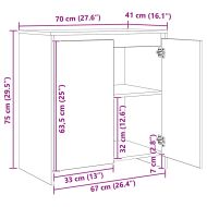 Скейдбордове 3 pcs Старо дърво 70 x 41 x 75 см Инженерно дърво