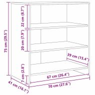 Скейдбордове 3 pcs Старо дърво 70 x 41 x 75 см Инженерно дърво