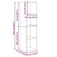 Комплект ТВ шкаф 2 pcs Черния дъб Инженерно дърво