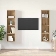 Комплект ТВ шкаф 2 pcs Кафяво 37 x 37 x 142,5 см
