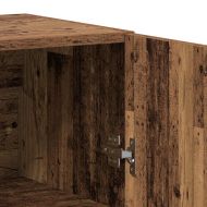 Висок шкаф 2 pcs Старо дърво Инженерно дърво