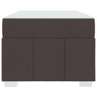 Рамка за легло с матрак Тъмен кафяв 90 x 190 cm текстил