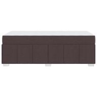 Рамка за легло с матрак Тъмен кафяв 90 x 190 cm текстил