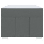 Рамка за легло с матрак Тъмен сив 120 x 190 cm текстил