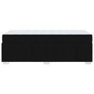 Рамка за легло с матрак Черно 120 x 190 cm текстил