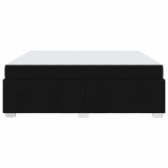 Рамка за легло с матрак Черно 180 x 200 cm текстил