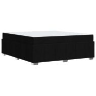 Рамка за легло с матрак Черно 180 x 200 cm текстил