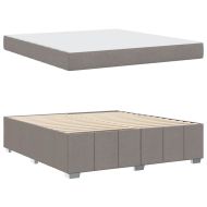 Рамка за легло с матрак Таупе 180 x 200 cm текстил