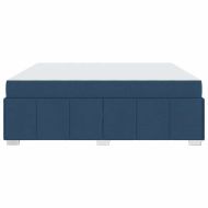 Рамка за легло с матрак Синьо 180 x 200 cm текстил