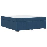 Рамка за легло с матрак Синьо 180 x 200 cm текстил