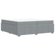 Рамка за легло с матрак Светлосиво 200 x 200 cm текстил