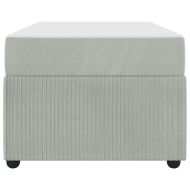 Рамка за легло с матрак Светлосиво 90 x 200 cm текстил