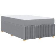 Рамка за легло с матрак Светлосиво 120 x 190 cm текстил