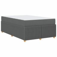 Рамка за легло с матрак Тъмен сив 120 x 190 cm текстил