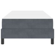 Легло с пружинирана основа Тъмен сив 90 x 190 cm текстил