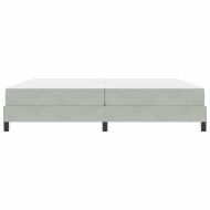 Легло с пружинирана основа Светлосиво 200 x 200 cm текстил