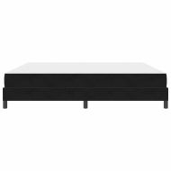 Легло с пружинирана основа с матрак Черно 200 x 200 cm текстил