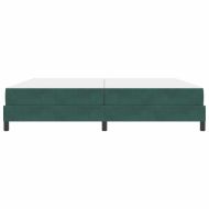 Легло с пружинирана основа Тъмен зелен 200 x 200 cm текстил