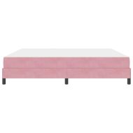 Легло с пружинирана основа с матрак Розово 200 x 200 cm текстил