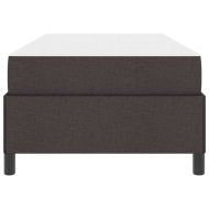 Легло с пружинирана основа Тъмен кафяв 80 x 200 cm текстил