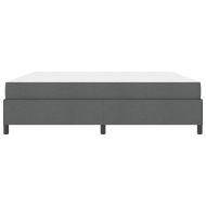 Легло с пружинирана основа Тъмен сив 200 x 200 cm текстил