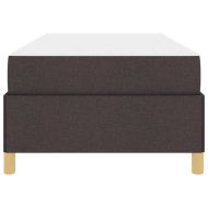 Рамка за легло с матрак Тъмен кафяв 90 x 200 cm текстил