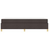 Рамка за легло с матрак Тъмен кафяв 100 x 200 cm текстил