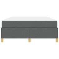 Рамка за легло с матрак Тъмен сив 140 x 190 cm текстил