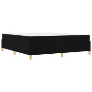 Рамка за легло с матрак Черно 180 x 200 cm текстил