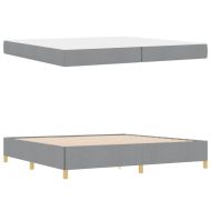 Рамка за легло с матрак Светлосиво 200 x 200 cm текстил